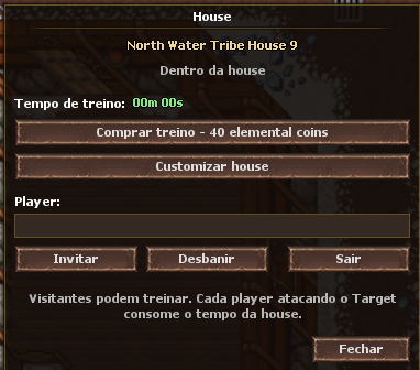 Menu da house com botao Customizar house